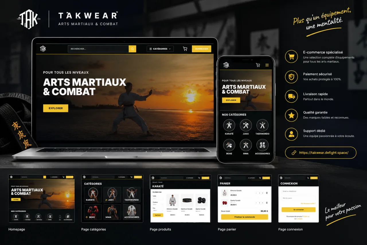 TAKWEAR — aperçu du site