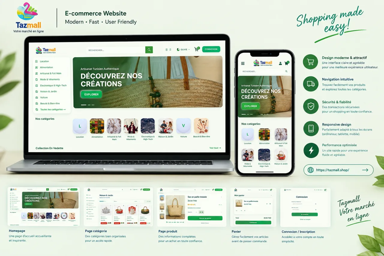 TazMall — aperçu du site